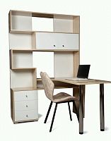 картинка Компьютерный стол БИТЕЛ СК-10 правый Дуб Сонома/Белый, хром БИТЕЛ СК-10 правый Дуб Сонома/Белый, хром от магазина Tovar-RF.ru