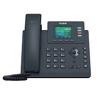 картинка yealink sip-t33g  4 линии, цветной экран, poe, gige, бп в комплекте от магазина Tovar-RF.ru