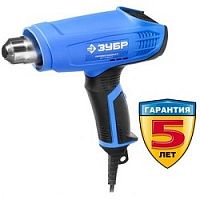 картинка ЗУБР "ПРОФЕССИОНАЛ" Фен [ФТ-П1600] { технический, керамический изолятор, 2 режима, насадки, 350град/220л/мин, 500град/500л/мин, 1600Вт } от магазина Tovar-RF.ru