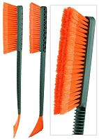 картинка щетка для снега li-sa ls282/2 cо скребком оранжево-зеленая (59,5см) 48336 от магазина Tovar-RF.ru