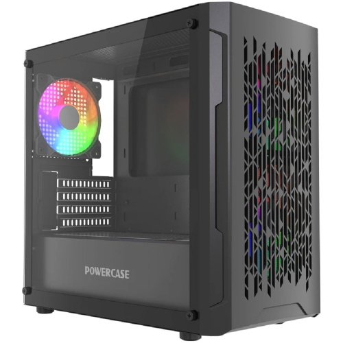 картинка Powercase Mistral Micro D3B ARGB V2, Tempered Glass, 2x 140mm ARGB PWM+1x 120mm ARGB PWM, чёрный, mATX  (CMMDB-A3-V2) от магазина Tovar-RF.ru