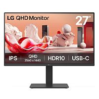 картинка lcd lg 27" 27ba65qb-b {ips 2560x1440 100hz 5ms 350cd 1000:1 displayport1.4 2xhdmi2.0 4xusb3.0 usb-c(65w pd) speakers has vesa} от магазина Tovar-RF.ru