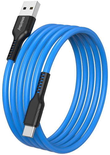 картинка кабель smartbuy (ik-3112-s21bb) s21 type c синий, 3 а, сил., 1 м от магазина Tovar-RF.ru