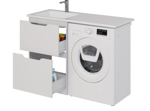 картинка Тумба Bona, 60 см, напольная, 2 ящика, белый глянец от магазина Tovar-RF.ru фото 26