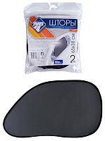 картинка шторки солнцезащитные nova bright на присосках, для боковых стекол, трапециевидная, ткань сетчатая, черная, 65х38см (2шт) 46485 от магазина Tovar-RF.ru