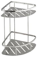 картинка Полка GFMARK 80363 Полочка 22 см двойная угловая овальная литая антивандальная из нержавеющей стали марки от магазина Tovar-RF.ru