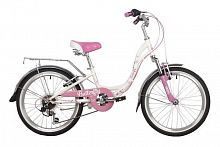 картинка велосипед novatrack 20sh6v.butterfly.pn22 белый-розовый 153801от магазина Tovar-RF.ru