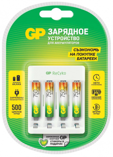 картинка Зарядное устройство GP (374) Е411/75AAAHCCS-2CR1 (AAA) от магазина Tovar-RF.ru