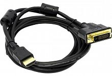 картинка кабель hdmi dvi 5bites apc-073-020 hdmi m / dvi m / 24+1 / dual link / ferrites / 2m от магазина Tovar-RF.ru