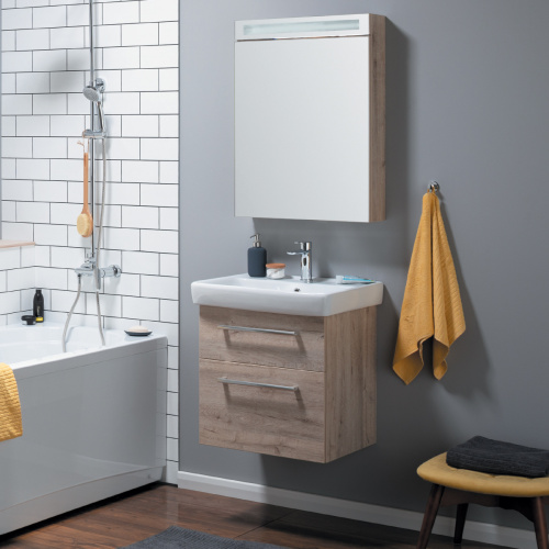 картинка Тумба Q MAX, 80 см, подвесная, 2 ящика, дуб кантри от магазина Tovar-RF.ru фото 7