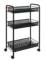 картинка Этажерка ЗМИ Ладья 2 К на колесиках черный Э 322 от магазина Tovar-RF.ru