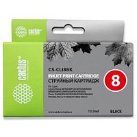 картинка cactus cs-cli8bk картридж струйный для canon mp470/mp500/mp530/mp600/mp800/mp810/mp830/mp970, чёрный от магазина Tovar-RF.ru