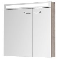 картинка Шкаф зеркальный MAX, 80 см, 2 дверцы, 4 стеклянные полки, дуб кантри от магазина Tovar-RF.ru