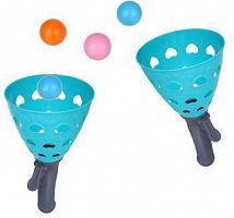 картинка набор поймай мяч silapro набор поймай мяч (ракетка 23х13см-2шт; мяч 4шт) пластик (134-207) от магазина Tovar-RF.ru