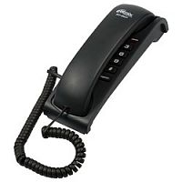 картинка ritmix rt-007 black проводной телефон  повторный набор номера, настенная установка, регулятор громкости звонка  от магазина Tovar-RF.ru