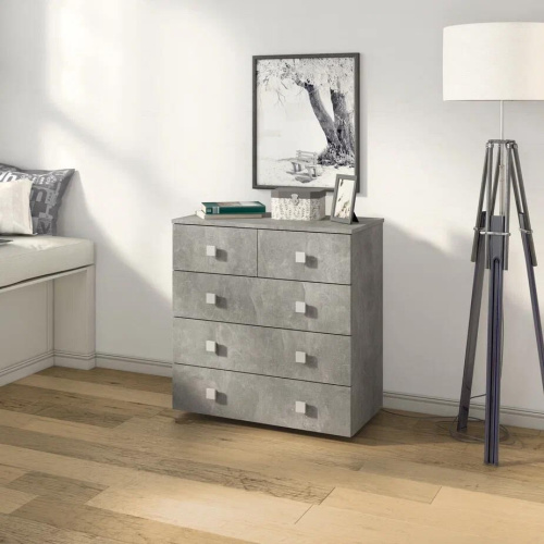 картинка Комод БИТЕЛ ЛОФТ-5 Ателье светлое/Ателье светлое БИТЕЛ ЛОФТ-5 Бетон/Бетон от магазина Tovar-RF.ru