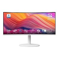 картинка msi modern 34" md342cqpw белый {va curved 3440x1440 120hz 1ms 3000:1 21:9 300cd 2xhdmi displayport 2xusb usb-c speaker tilt swivel height white cable} от магазина Tovar-RF.ru