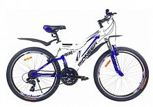 картинка велосипед pioneer comfort 26"/17" white-blue-blackот магазина Tovar-RF.ru