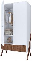 картинка мебель для новорожденных polini шкаф двухсекционный kids porto 3100 с 1 ящиком белый-дуб крафт (1 кор.) от магазина Tovar-RF.ru