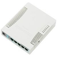 картинка mikrotik rb951g-2hnd беспроводной маршрутизатор,routerboard 951g-2hnd with 600mhz cpu,128mb ram, 5xgbit lan, built-in 2.4ghz 802b/g/n 2x2 two chain wireless with integrated antennas, plastic case, psu от магазина Tovar-RF.ru