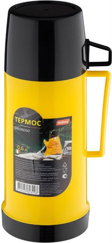 картинка термос в пластиковом корпусе со стеклянной колбой mallony caloroso, 0,6 л (106034) mallony термос в пластиковом корпусе со стеклянной колбой caloroso, 0,6 л (106034)от магазина Tovar-RF.ru