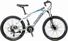картинка велосипед pioneer tornado 24"/14" white-black-blueот магазина Tovar-RF.ru
