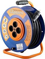 картинка Удлинители GLANZEN EB-50-010, на катушке, с/з, 4 роз - 50м от магазина Tovar-RF.ru