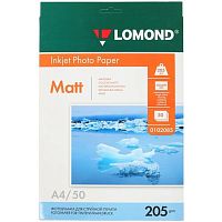 картинка LOMOND 0102085 Матовая бумага 1xA4, 205г/м2, 50 л.  от магазина Tovar-RF.ru