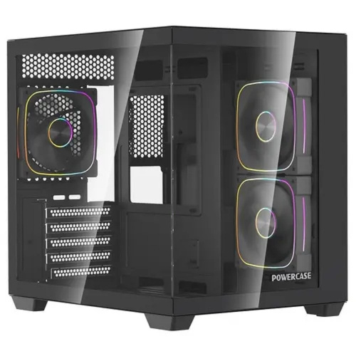 картинка Powercase Корпус Vision Micro M5CB, Tempered Glass, Type-C, 3x 120mm ARGB PWM Fan, ARGB+PWM HUB, чёрный, mATX (CVMM5CHB-A3) магазин Tovar-RF.ru являющийся официальным дистрибьютором в России картинка Powercase Корпус Vision Micro M5CB, Tempered Glass, Type-C, 3x 120mm ARGB PWM Fan, ARGB+PWM HUB, чёрный, mATX (CVMM5CHB-A3) от магазина Tovar-RF.ru