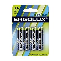 картинка Ergolux  LR6 Alkaline BL-4 (LR6 BL-4, батарейка,1.5В) (4 шт. в уп-ке) от магазина Tovar-RF.ru
