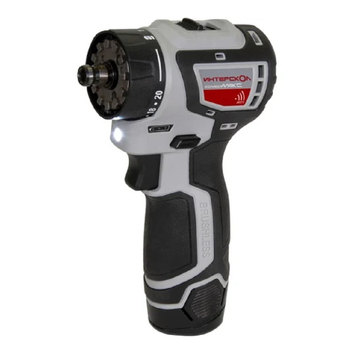 картинка ИНТЕРСКОЛ ДА-10/12В 36 КомбиМАКС бесщеточная аккум. дрель-шуруп [687.2.2.77] { Li-ion, сумка, 2 аккум., 2Ач, патрон св } от магазина Tovar-RF.ru