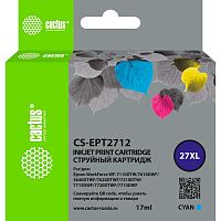 картинка картридж струйный cactus cs-ept2712 27xl голубой (17мл) для epson workforce wf-3620/3640/7110/7210 от магазина Tovar-RF.ru