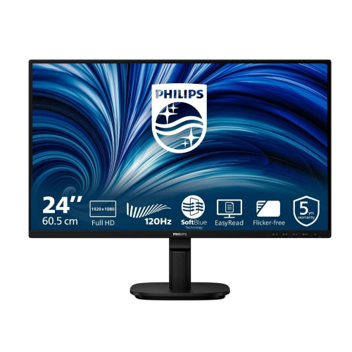 картинка lcd philips 23.8" 24b2n2200 черный {ips 1920x1080 120hz 4ms 16:9 1500:1 300cd 178/178  d-sub hdmi displayport m/m} от магазина Tovar-RF.ru