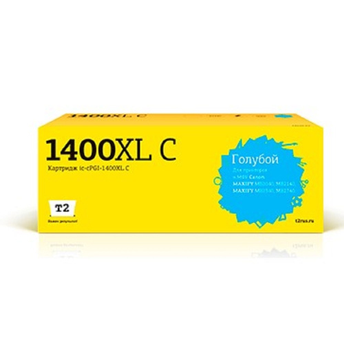 картинка t2  pgi-1400xl c картридж (ic-cpgi-1400xl c) струйный для canon maxify mb2040/mb2140/mb2340/mb2740, голубой от магазина Tovar-RF.ru