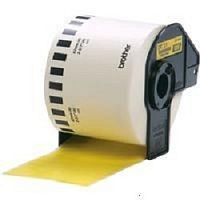 картинка лента brother dk-44605 желтая бумажная, 62 мм x 30,48 м от магазина Tovar-RF.ru