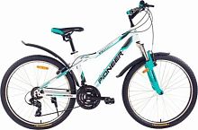 картинка велосипед pioneer favorite 26"/16" white-mint-black pioneer favorite 26"/16" white-mint-blackот магазина Tovar-RF.ru