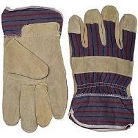 картинка Перчатки STAYER "MASTER" рабочие комбинированные кожаные из спилка с тиснением, XL [1131-XL] от магазина Tovar-RF.ru