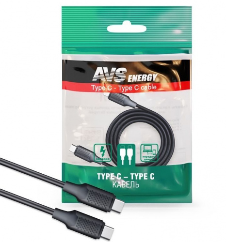 картинка кабель avs tc-tc01 type c - type c (1м) (пакет) от магазина Tovar-RF.ru