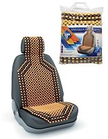 картинка накидка на сиденье nova bright массажная с подголовником (деревянная, покрытая светлым лаком) (127х38см) 36578 от магазина Tovar-RF.ru