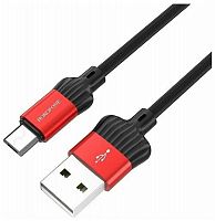 картинка кабель microusb borofone (6931474705976) bx28 usb-microusb 2.4a 1.0m красный/черный от магазина Tovar-RF.ru