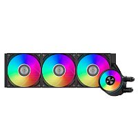 картинка система охлаждения/ pccooler da360 pro argb bk (300w, 360mm, black, argb/ fans: 3x120mm, 75.8cfm, 33.7dba, 2200rpm/ pump height 57mm, 28dba, 3000rpm, rad thickness 27mm/ s: 1851, 1700, 1200, 20xx, 115 от магазина Tovar-RF.ru