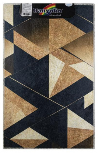 картинка Коврик САНАКС 00843 Коврик дизайнерский, золотые треуголки, одинарный, 550 х 900 мм от магазина Tovar-RF.ru