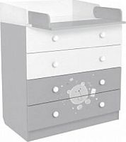 картинка комод polini комод polini kids french 1580, teddy, белый-серый (2 кор.) polini комод polini kids french 1580, teddy, белый-серый (2 кор.) от магазина Tovar-RF.ru