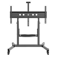 картинка ONKRON TS1991 черный, стойка для телевизора с кронштейном 50"-100", мобильная от магазина Tovar-RF.ru
