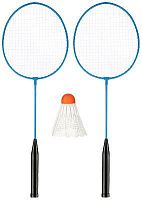 картинка набор для бадминтона ecos набор для игры в бадминтон bs-01 (2 ракетки + волан) 105036 от магазина Tovar-RF.ru