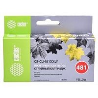 картинка картридж струйный cactus cs-cli481xxly желтый (12мл) для canon pixma tr7540/tr8540/ts6140/ts8140 от магазина Tovar-RF.ru