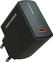 картинка сзу more choice (4610196409936) nc60 1usb-c 3.0a pd 20w быстрая зарядка black от магазина Tovar-RF.ru