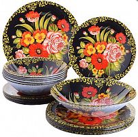 картинка набор посуды LORAINE Набор стеклянной посуды 19 предметов 30674 от магазина Tovar-RF.ru
