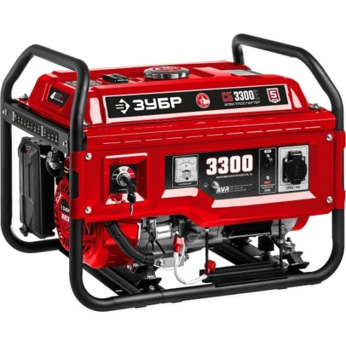 картинка ЗУБР Бензиновый генератор с электростартером  3300 Вт  [СБ-3300Е] от магазина Tovar-RF.ru