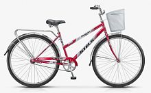 картинка велосипед stels navigator-300 lady 28 z010 lu085342 lu095150 20 малиновый 2023 + корзинаот магазина Tovar-RF.ru